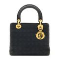 Christian Dior クリスチャン ディオール レディディオール カナージュ ハンドバッグ トートバッグ ミニバッグ ナイロン ブラック 黒 ゴールド金具