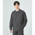 【DK.GRAY】【L】FREELITCH ボックス バンドカラー シャツ -防シワ・ストレッチ・吸水速乾-