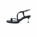 【BLACK】【23.5cm】<SY>メタルヒールサムリング サンダル60●