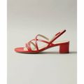 【RED】【23.5cm】アシンメトリークロス サンダル40↑