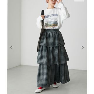 ayane アヤン ロング・マキシ丈スカート 38(M位) グレー 【古着 ayane アヤン ロング・マキシ丈スカート 38(M位) グレー 【古着