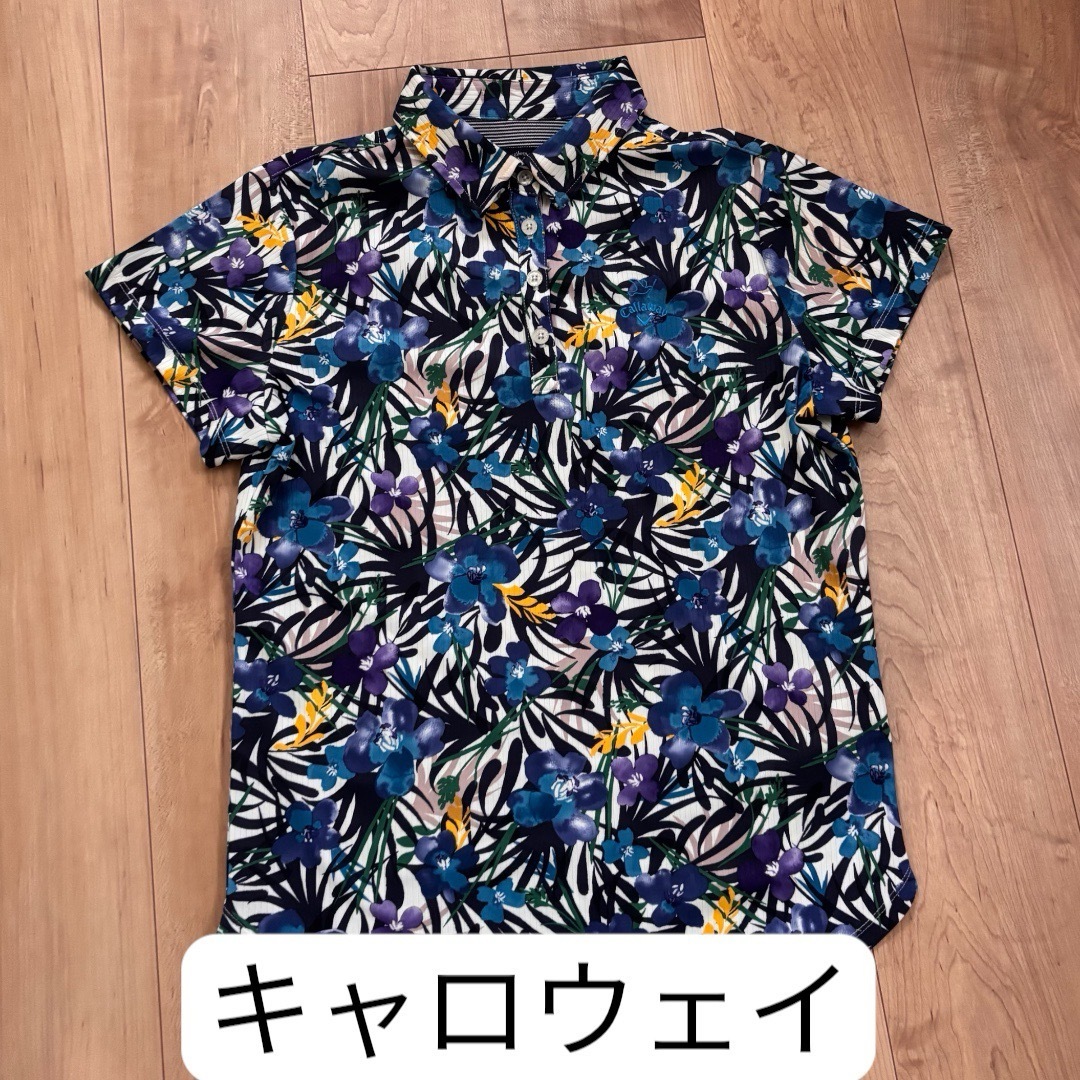 Callaway - gallaway キャロウェイ 総柄花柄ポロシャツの通販 by Callaway - gallaway キャロウェイ 総柄花柄ポロシャツの通販 by