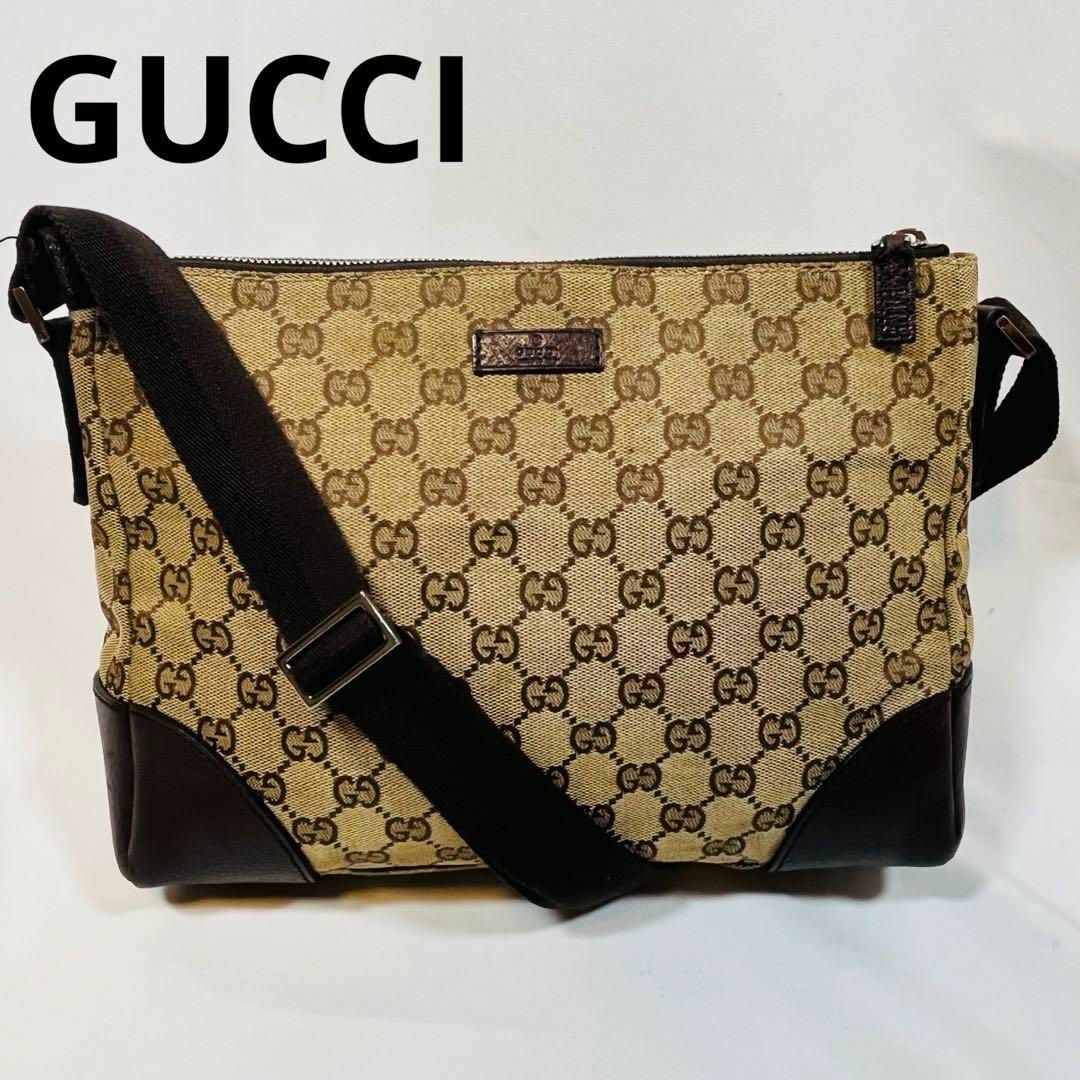 GUCCI - 極美品 グッチ GGマーク メッセンジャー ショルダー GUCCI - 極美品 グッチ GGマーク メッセンジャー ショルダー