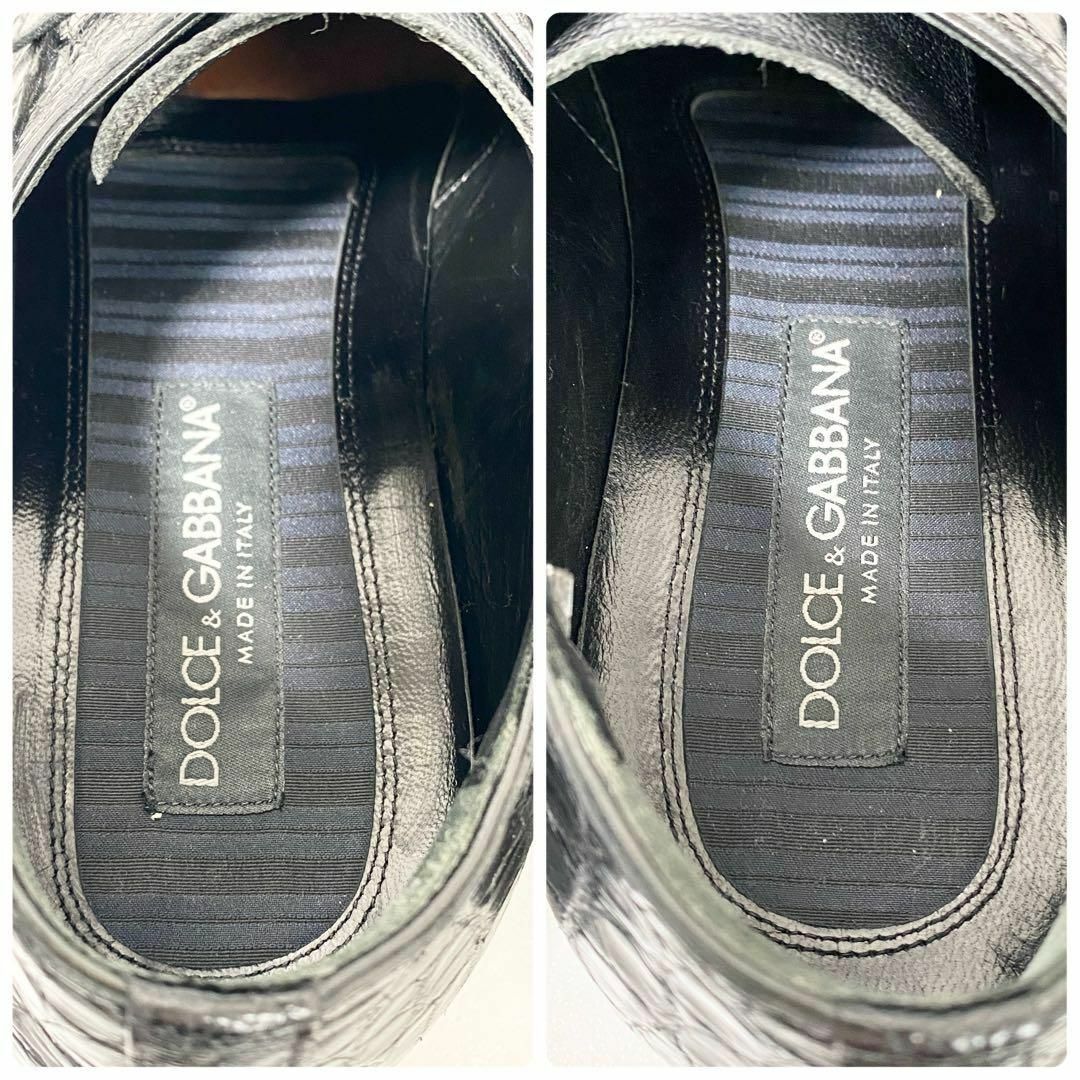 DOLCE&GABBANA - A15518 美品 ドルチェ&ガッバーナ クロコ×シボ DOLCE&GABBANA - A15518 美品 ドルチェ&ガッバーナ クロコ×シボ