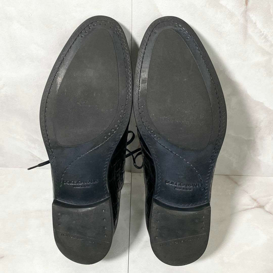 DOLCE&GABBANA - A15518 美品 ドルチェ&ガッバーナ クロコ×シボ DOLCE&GABBANA - A15518 美品 ドルチェ&ガッバーナ クロコ×シボ