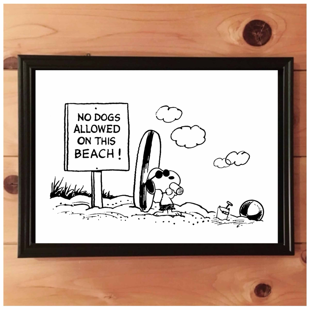 SNOOPY(スヌーピー)のスヌーピー ジョークール海柄★A4サイズポスター★値下げ可 エンタメ/ホビーのおもちゃ/ぬいぐるみ(キャラクターグッズ)の商品写真