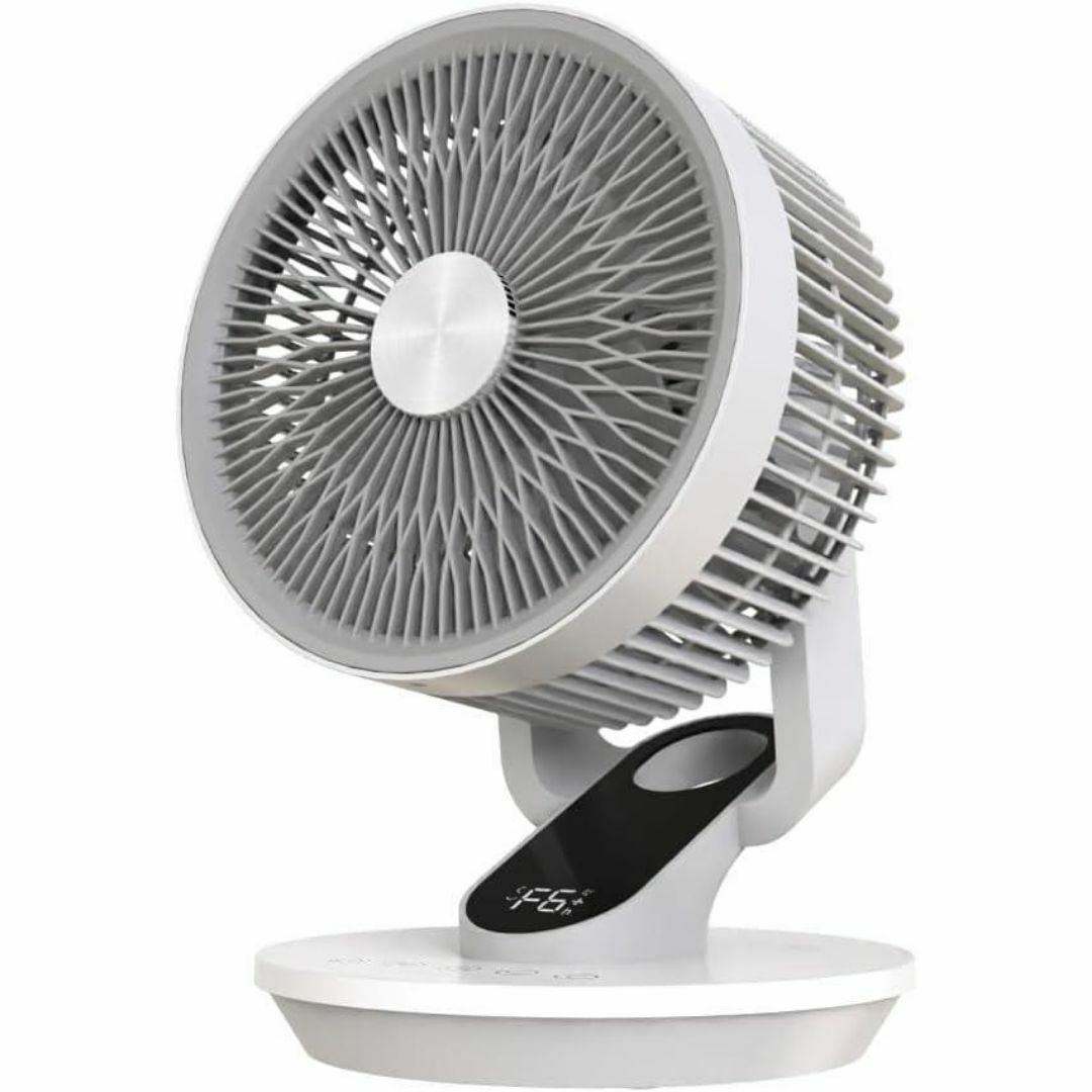 卓上扇風機 DCモーター 風量調節 360°自動首振り 静音 卓上 小型 扇風機
