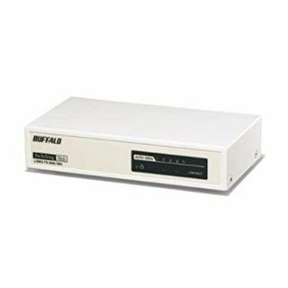 BUFFALO 10/100M スイッチングHub 金属筐体/電源内蔵 5ポート LSW3-TX-5NS/WH wgteh8f(PC周辺機器)