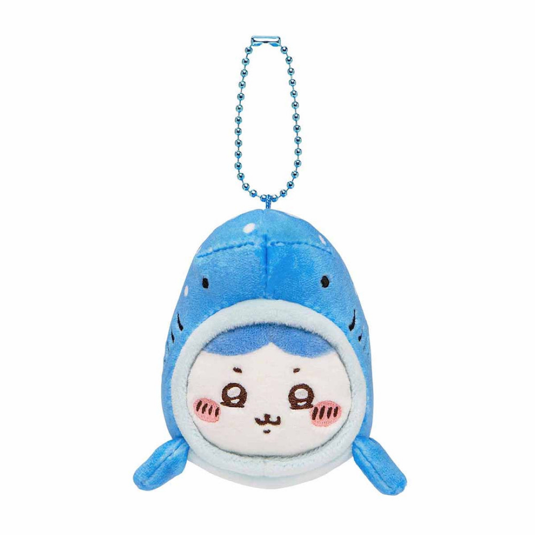 ちいかわ(チイカワ)のちいかわ ハチワレ 水族館 ジンベエザメ マスコット キーホルダー ナガノ エンタメ/ホビーのおもちゃ/ぬいぐるみ(キャラクターグッズ)の商品写真