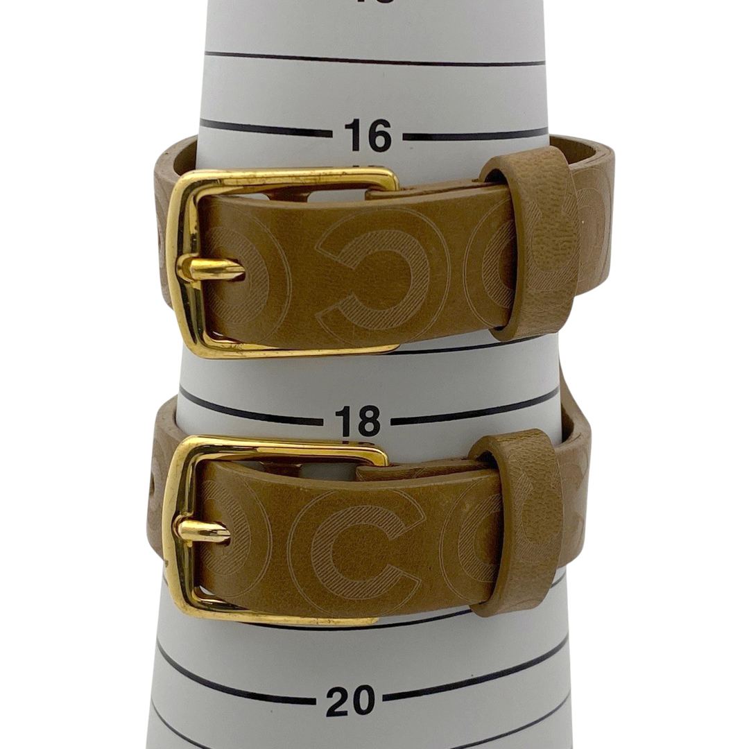 CHANEL - シャネル ココマーク ブレスレット レザー 【中古】の CHANEL - シャネル ココマーク ブレスレット レザー 【中古】の