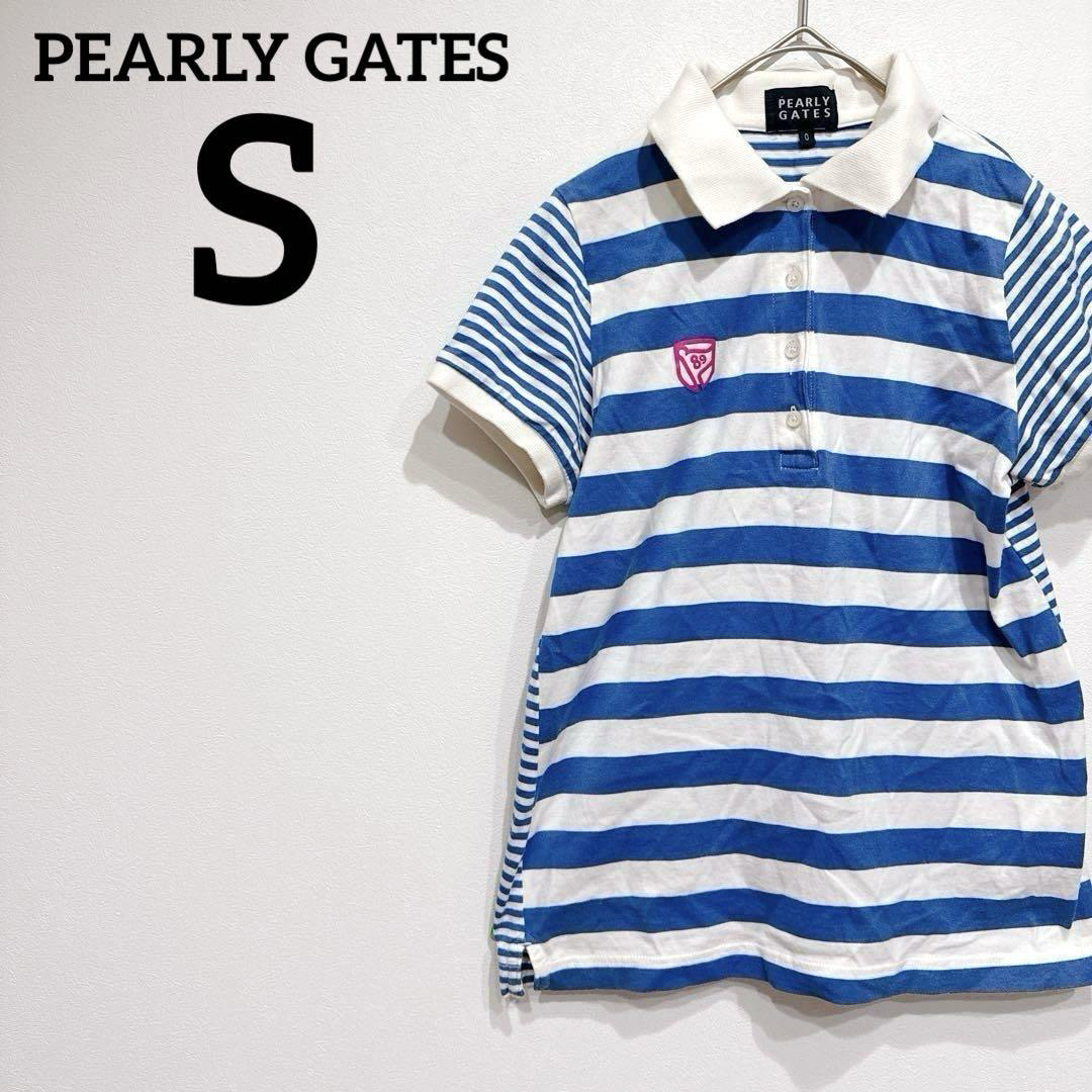 PEARLY GATES - パーリーゲイツ 半袖ポロシャツ ボーダー ゴルフ PEARLY GATES - パーリーゲイツ 半袖ポロシャツ ボーダー ゴルフ