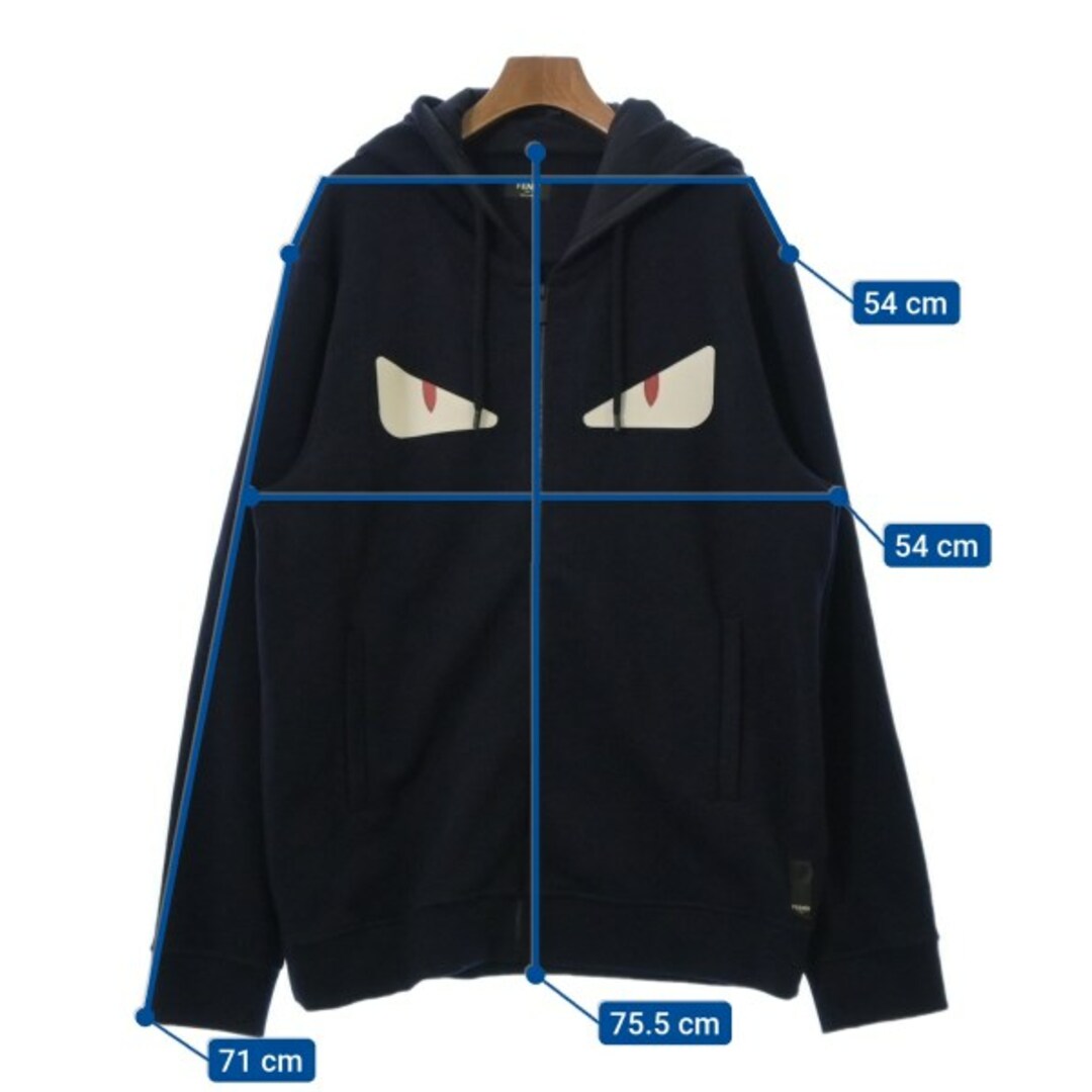 FENDI - FENDI フェンディ パーカー 54(XXL位) 紺 【古着 FENDI - FENDI フェンディ パーカー 54(XXL位) 紺 【古着