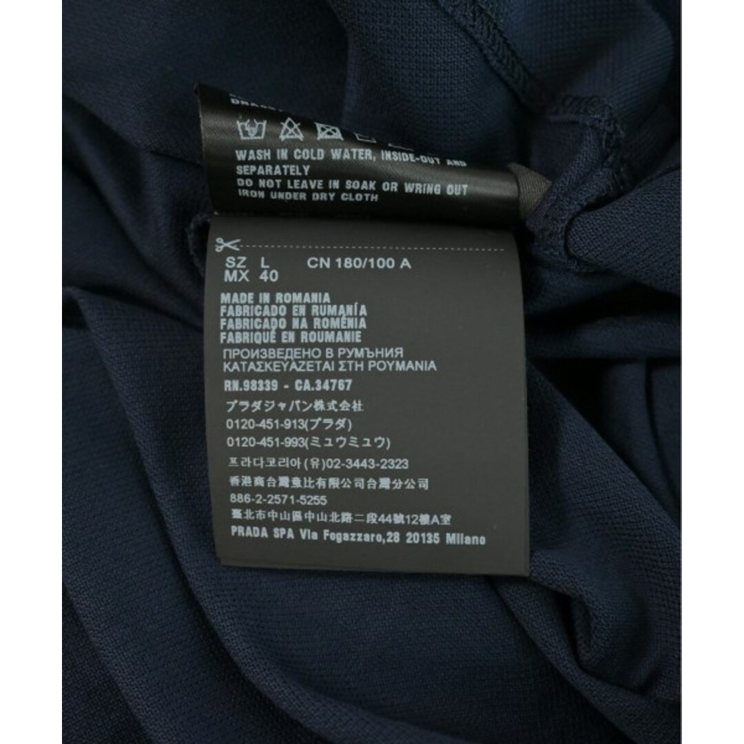 PRADA - PRADA プラダ ポロシャツ L 紺 【古着】【中古】の通販 PRADA - PRADA プラダ ポロシャツ L 紺 【古着】【中古】の通販