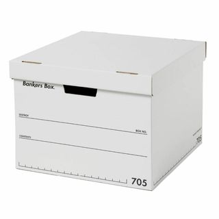 フェローズ バンカーズボックス 705 白/黒 3個1セット 収納ボックス Lサ(その他)