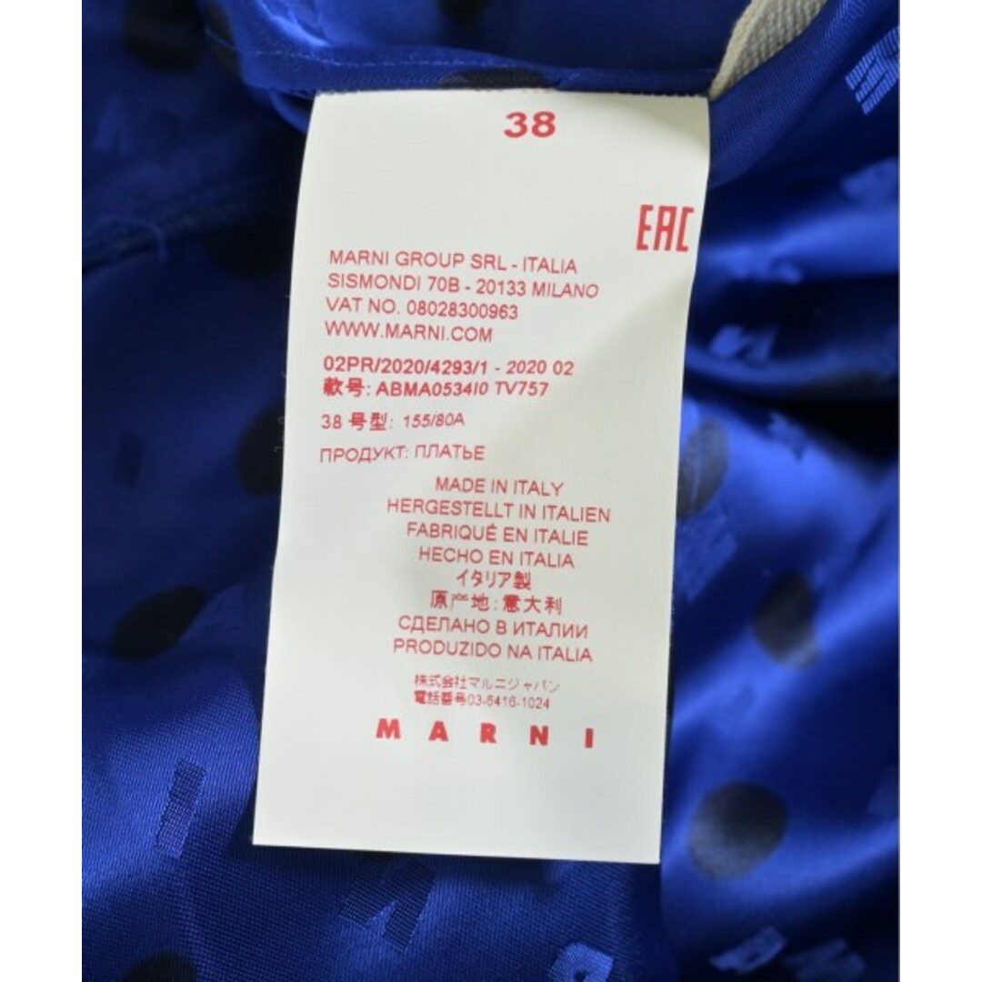 MARNI - MARNI マルニ シャツワンピース 38(S位) 青x黒(総柄 MARNI - MARNI マルニ シャツワンピース 38(S位) 青x黒(総柄