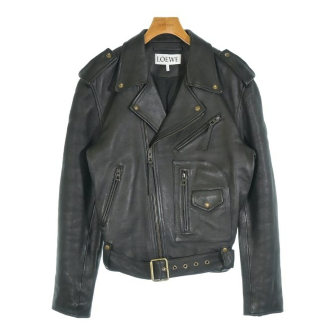 LOEWE - LOEWE ロエベ ライダース 46(M位) 黒 【古着】【中古 LOEWE - LOEWE ロエベ ライダース 46(M位) 黒 【古着】【中古