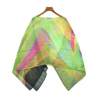 PLEATS PLEASE ストール F 黄緑x黄x黒等(総柄) 【古着】【中古】(ストール/パシュミナ)