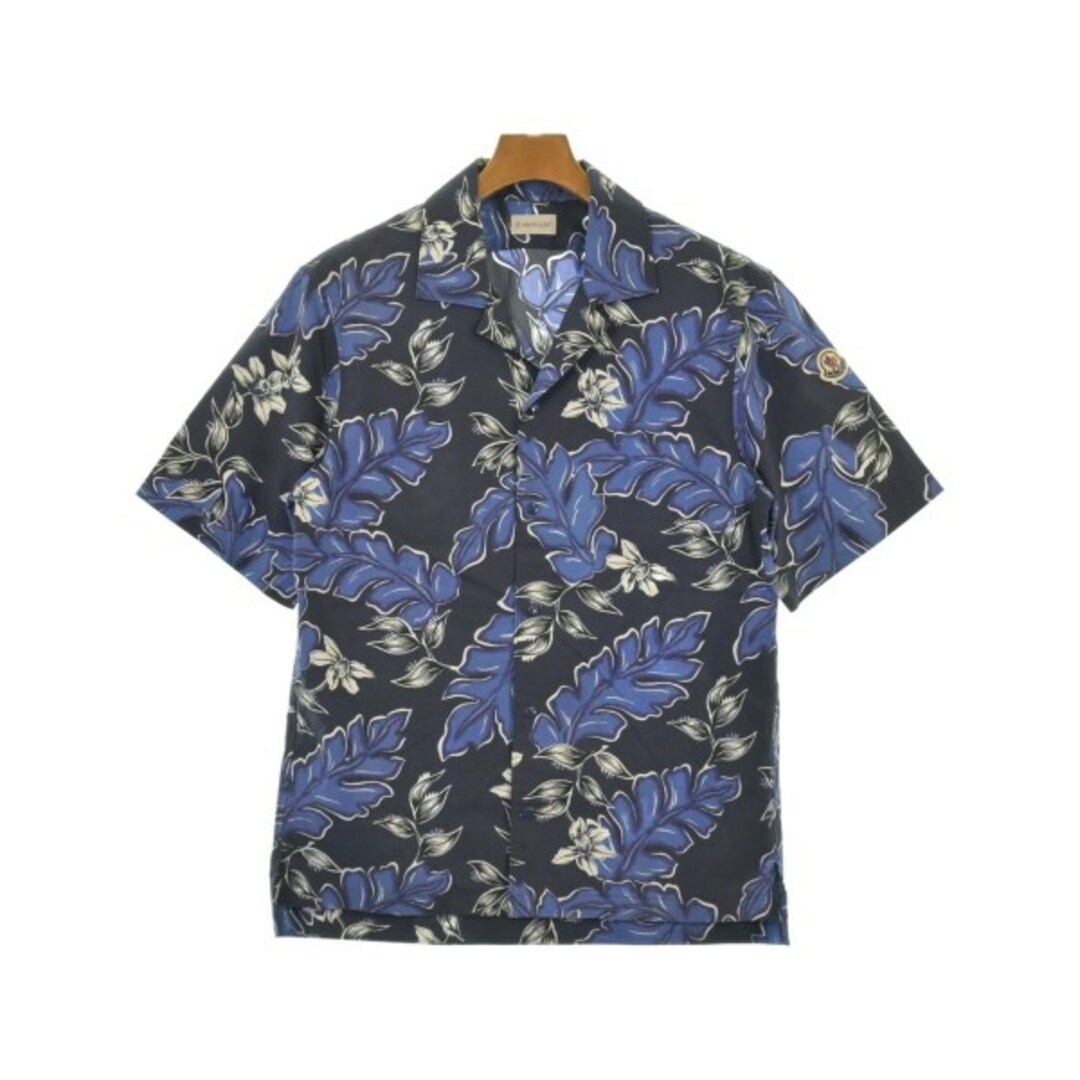 MONCLER - MONCLER モンクレール カジュアルシャツ M 紺x青x白 MONCLER - MONCLER モンクレール カジュアルシャツ M 紺x青x白