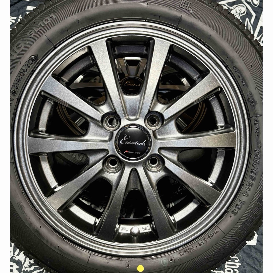 BRIDGESTONE - ㉟155/65R14新品タイヤ4本と中古美品ホイールと BRIDGESTONE - ㉟155/65R14新品タイヤ4本と中古美品ホイールと