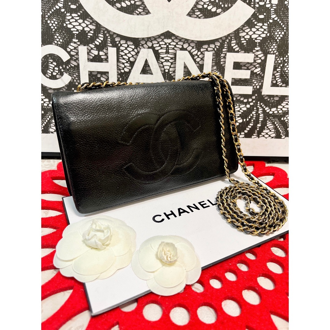 CHANEL - ◆◇ 極上美品 シャネル ★ CHANEL チェーンウォレット キャビアスキン