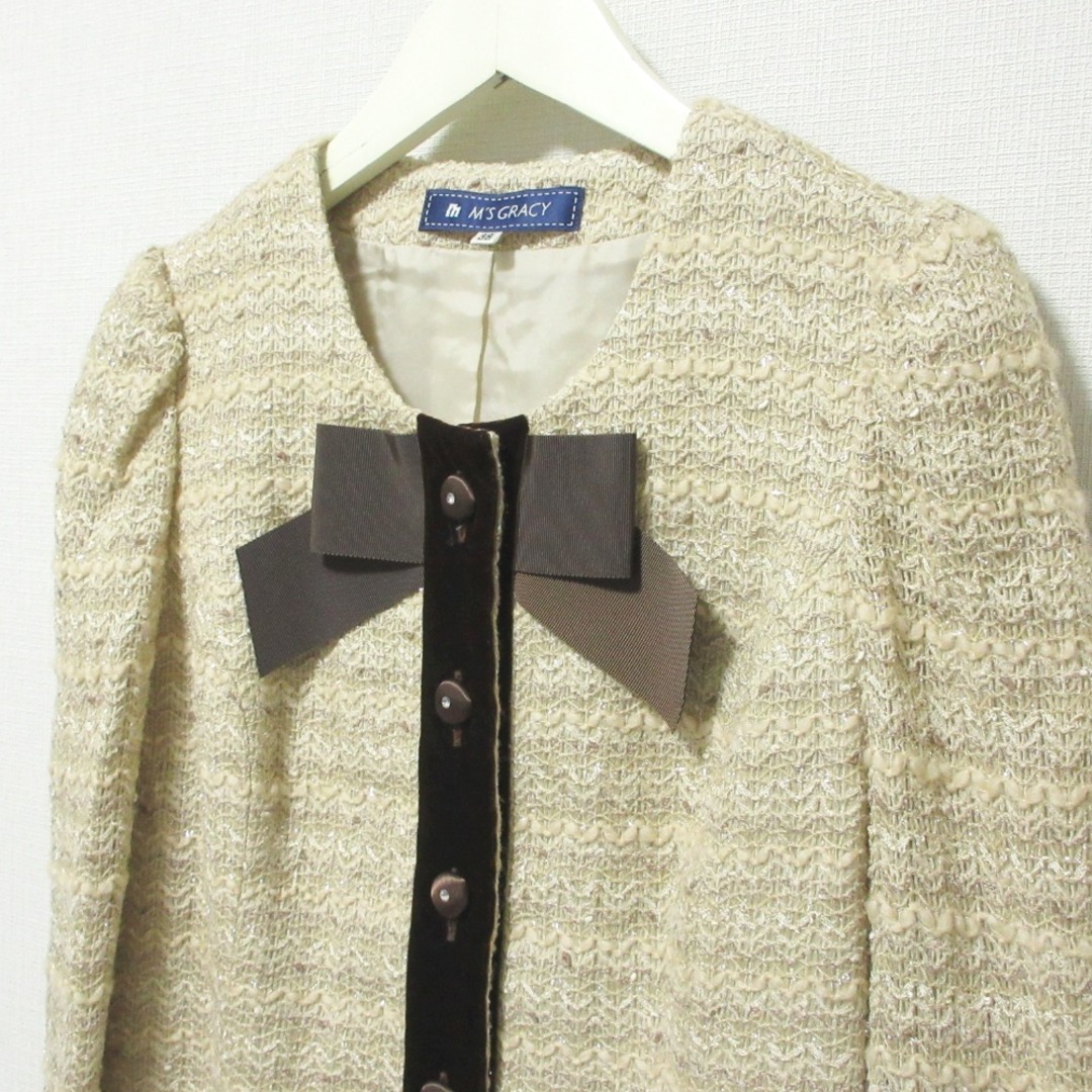 M'S GRACY - 美品 M'S GRACY エムズグレイシー ラメニット ノー M'S GRACY - 美品 M'S GRACY エムズグレイシー ラメニット ノー