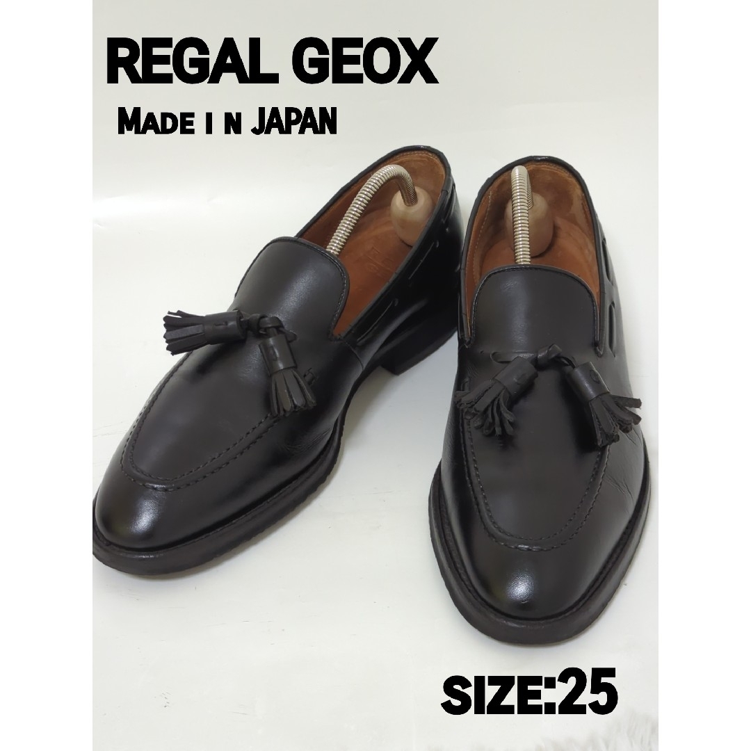 GEOX - 半額大特価 REGAL GEOX 黒 Uチップ タッセルローファー GEOX - 半額大特価 REGAL GEOX 黒 Uチップ タッセルローファー