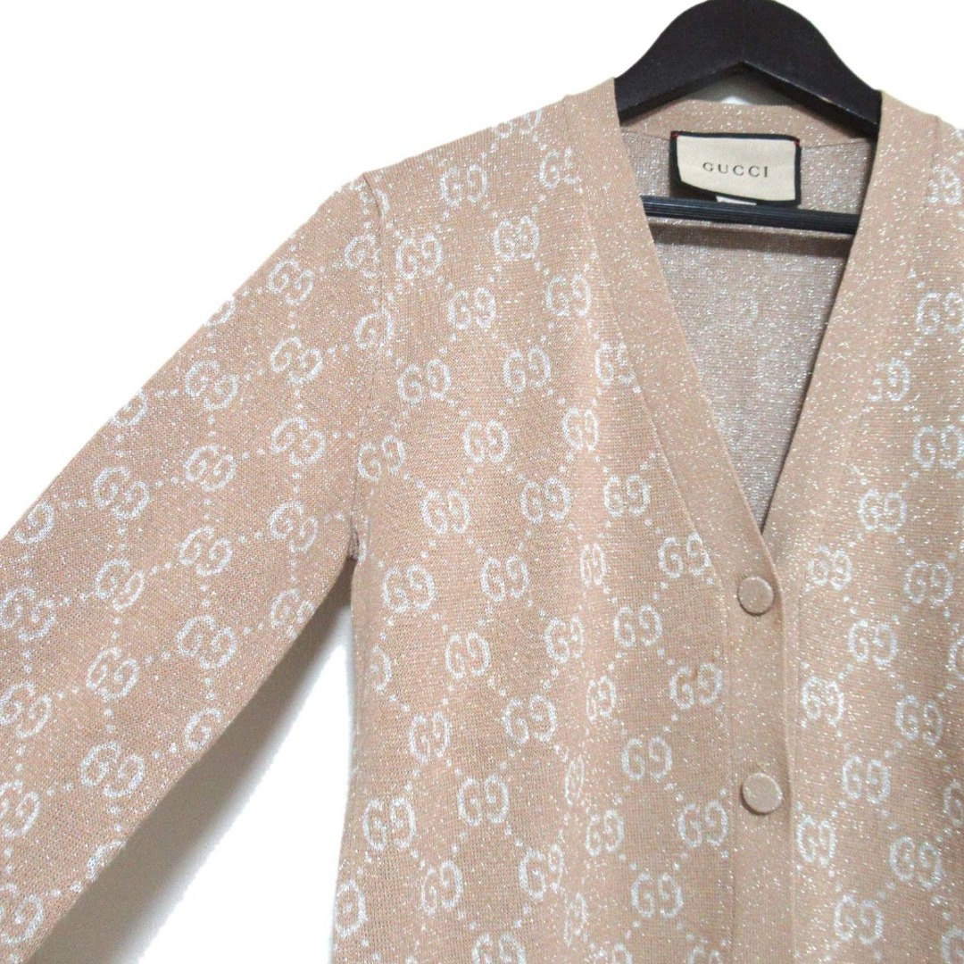GUCCI - 美品 GUCCI グッチ ラメ GG柄ジャガード Vネック ニット GUCCI - 美品 GUCCI グッチ ラメ GG柄ジャガード Vネック ニット