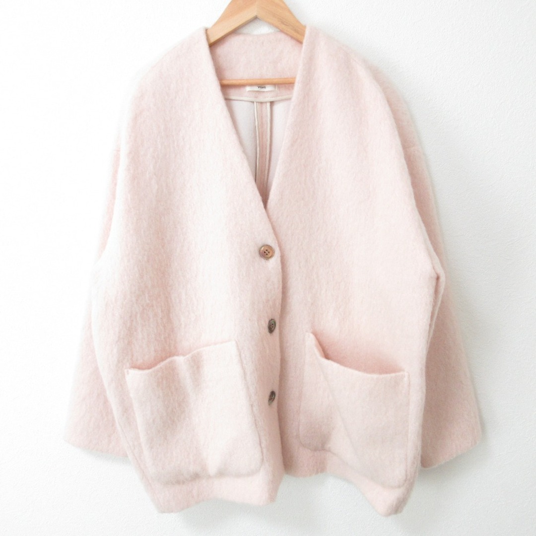 美品 21AW yori ヨリ ウール モヘアブレンド シャギージャケット 美品 21AW yori ヨリ ウール モヘアブレンド シャギージャケット