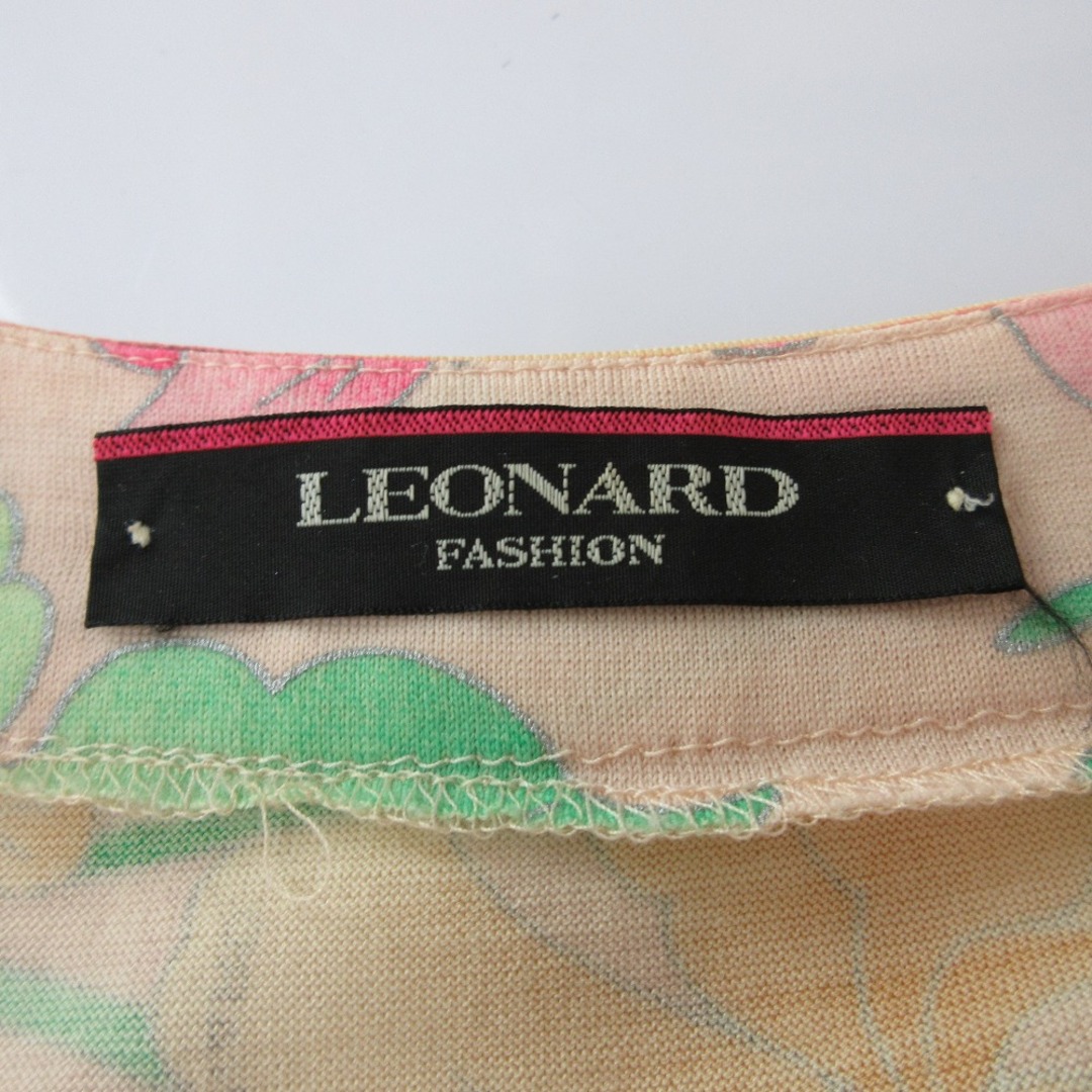 LEONARD - LEONARD レオナール フラワープリント ウール100% 七 LEONARD - LEONARD レオナール フラワープリント ウール100% 七