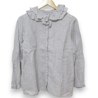 nest Robe - nest robe コットンリネン ダンガリー フリルシャツ nest Robe - nest robe コットンリネン ダンガリー フリルシャツ