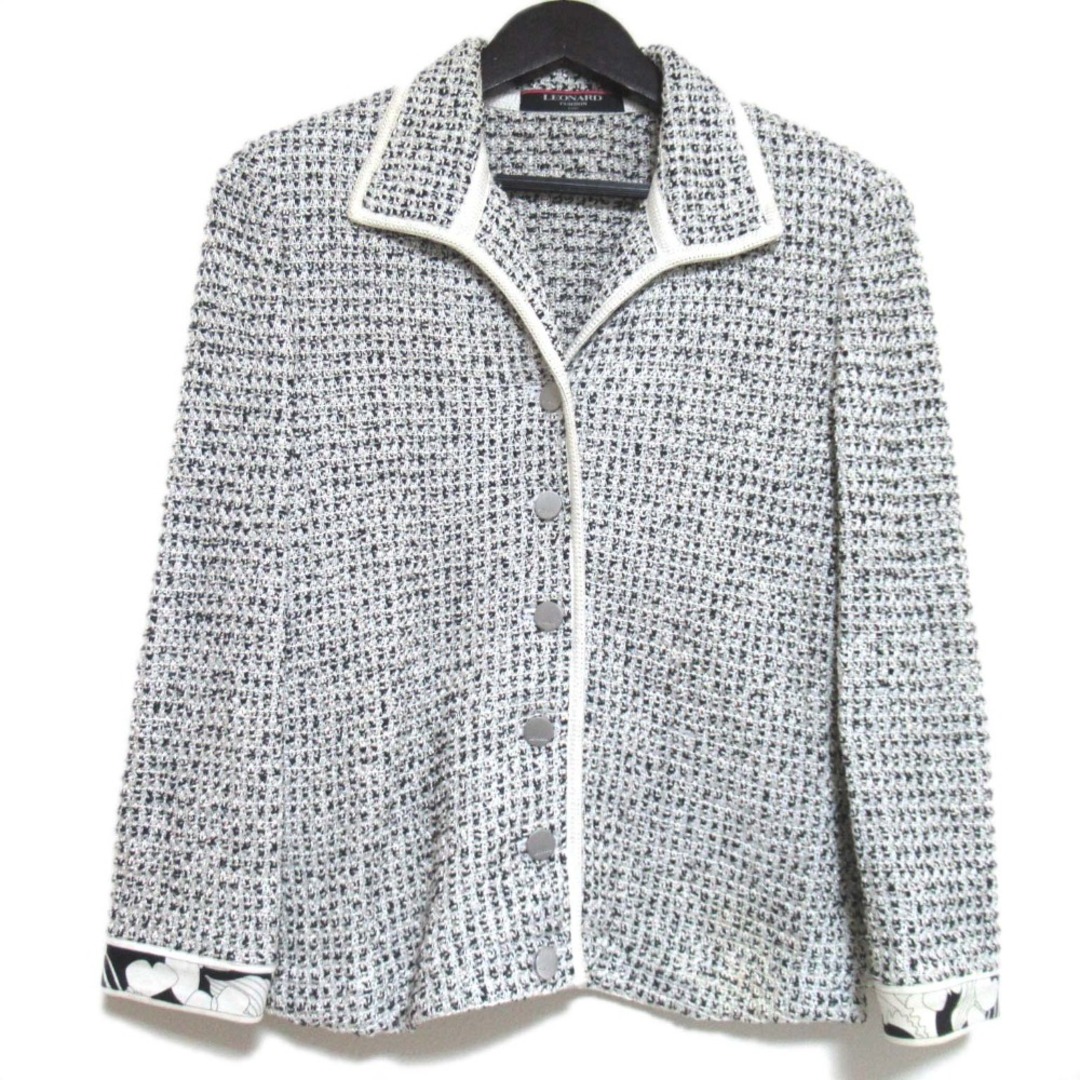 LEONARD - 良品 LEONARD レオナール シングル シルク ニット LEONARD - 良品 LEONARD レオナール シングル シルク ニット