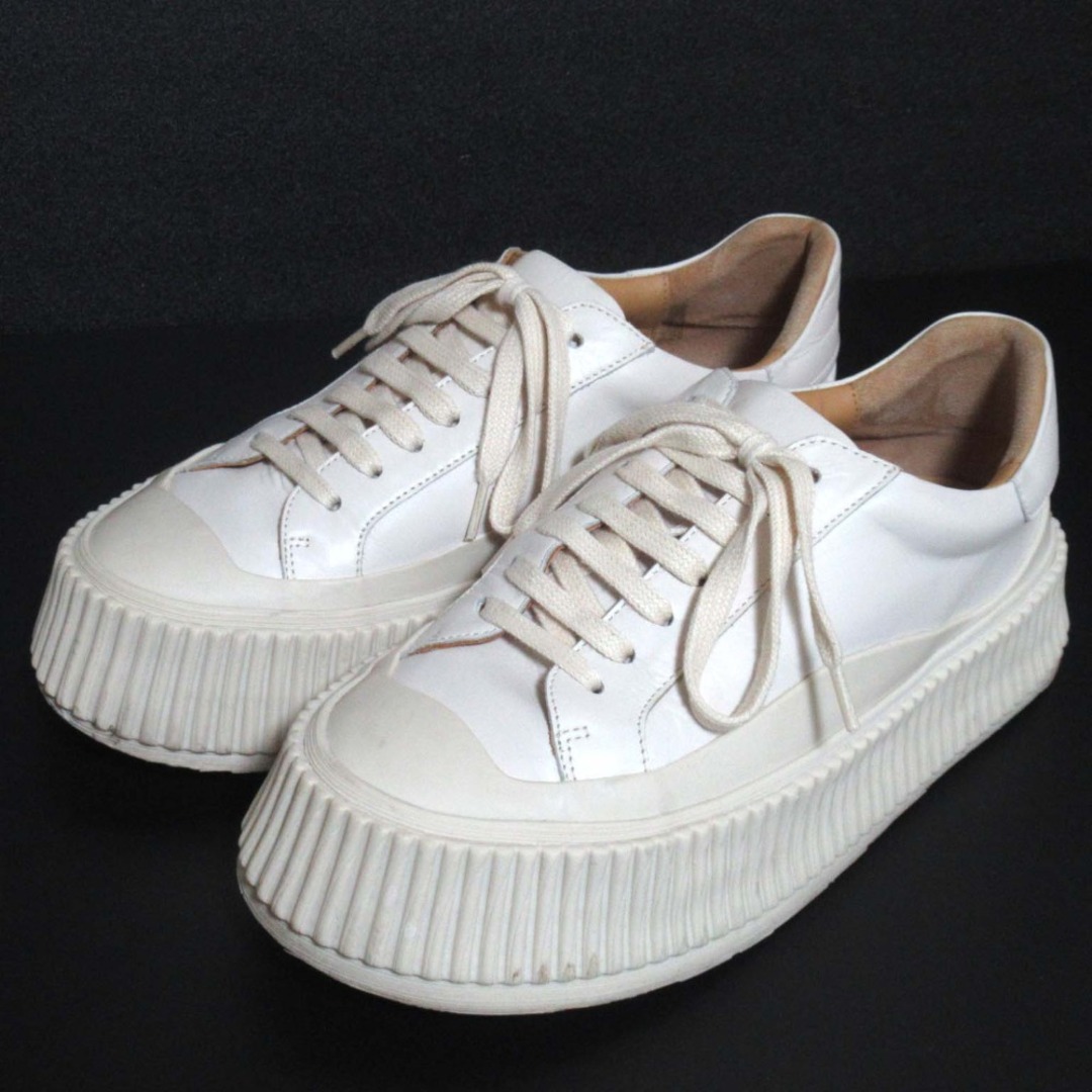 JIL SANDER - 美品 JIL SANDER ジルサンダー レザー ローカット JIL SANDER - 美品 JIL SANDER ジルサンダー レザー ローカット