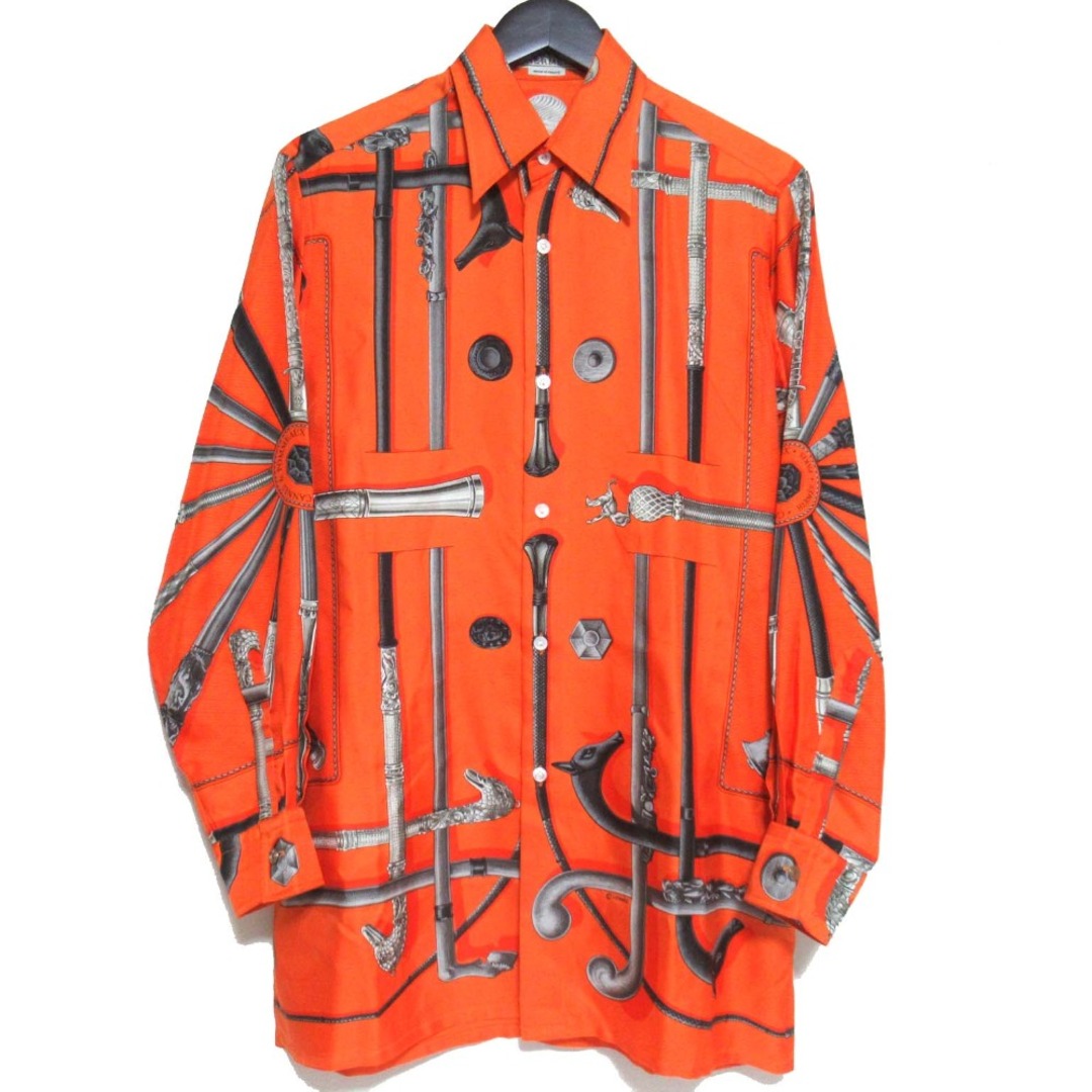 HERMES - 美品 HERMES エルメス CANNES ET POMMEAUX 総柄 シルク HERMES - 美品 HERMES エルメス CANNES ET POMMEAUX 総柄 シルク