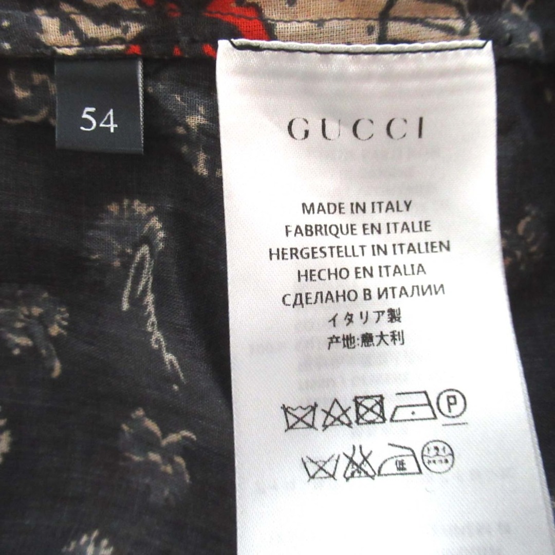 GUCCI - 美品 GUCCI グッチ 総柄 バンドカラー オーバーサイズ GUCCI - 美品 GUCCI グッチ 総柄 バンドカラー オーバーサイズ