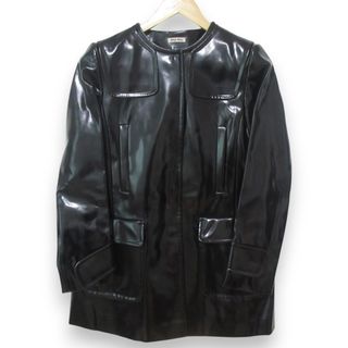 MIU MIU - 良品 miumiu ミュウミュウ PU加工 ノーカラーコート MIU MIU - 良品 miumiu ミュウミュウ PU加工 ノーカラーコート