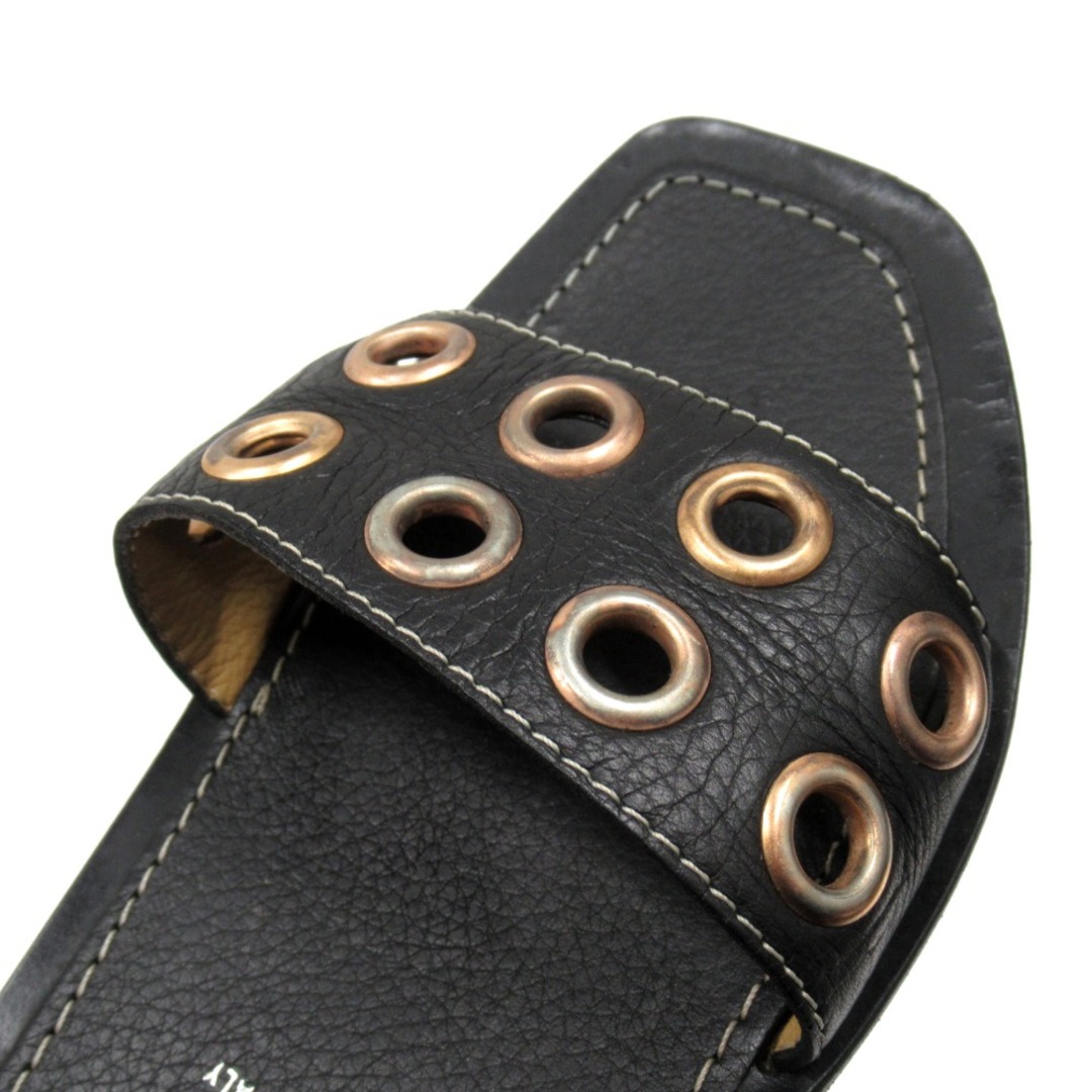 PRADA - PRADA プラダ レザー ハトメ サンダル ミュール PRADA - PRADA プラダ レザー ハトメ サンダル ミュール