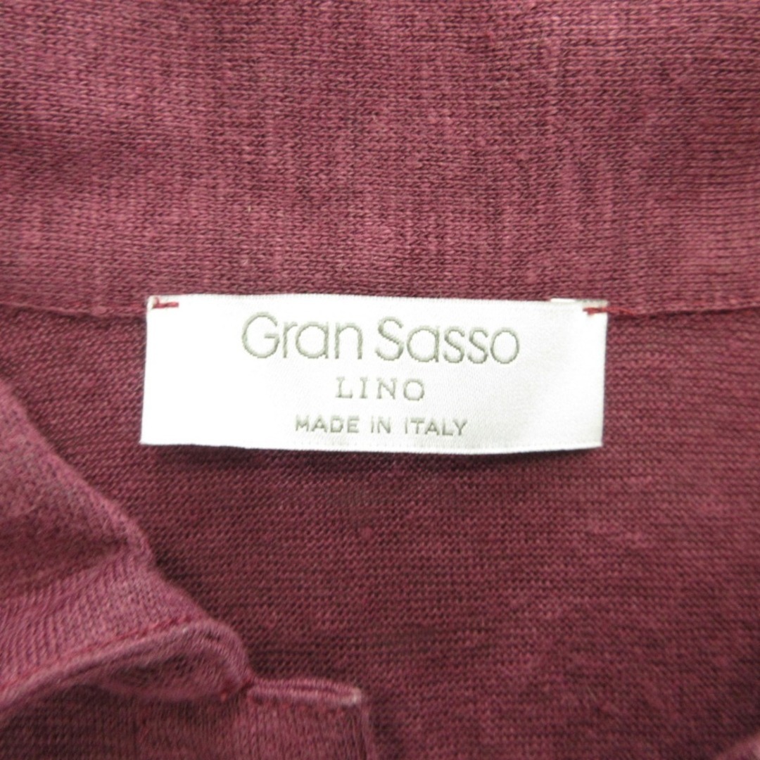 良品 Gran Sasso グランサッソ スキッパー リネン ポロシャツ 良品 Gran Sasso グランサッソ スキッパー リネン ポロシャツ