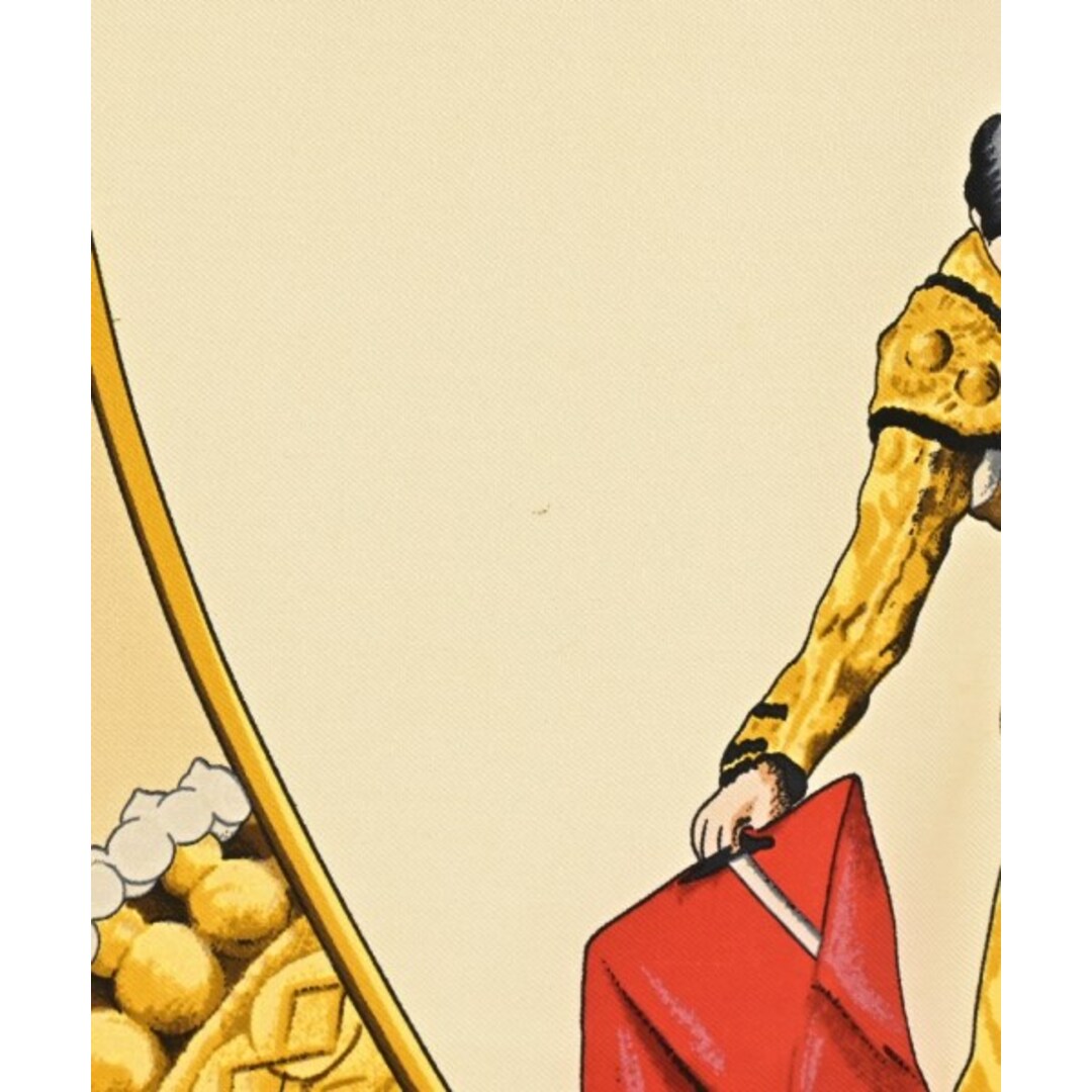 HERMES - HERMES エルメス バンダナ・スカーフ 90 クリーム系x HERMES - HERMES エルメス バンダナ・スカーフ 90 クリーム系x
