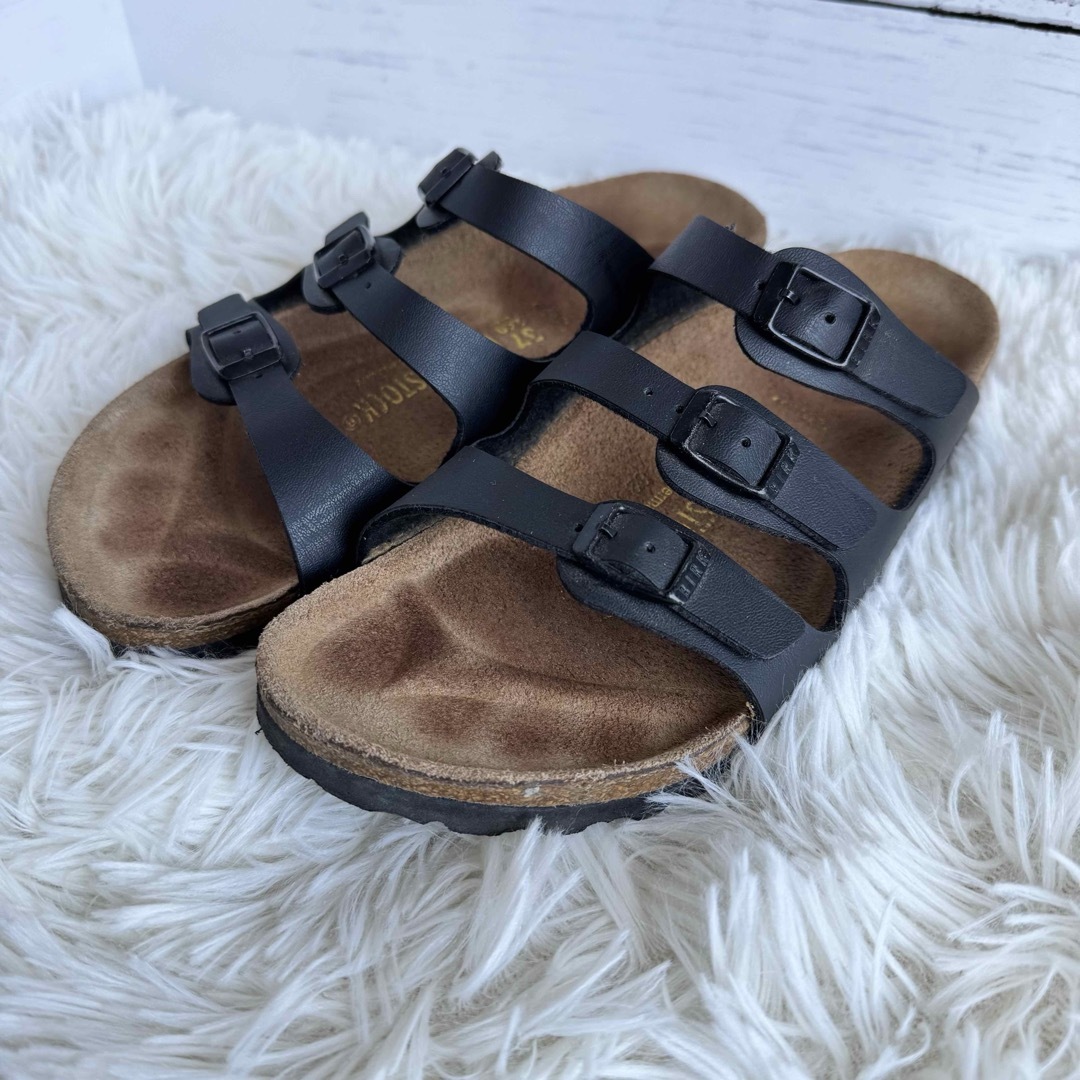 BIRKENSTOCK - ビルケンシュトック サンダル37ブラックフロリダ BIRKENSTOCK - ビルケンシュトック サンダル37ブラックフロリダ