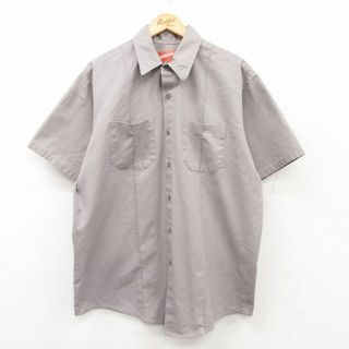 XL☆古着 半袖 ワーク シャツ メンズ 90年代 90s 大きいサイズ XL☆古着 半袖 ワーク シャツ メンズ 90年代 90s 大きいサイズ