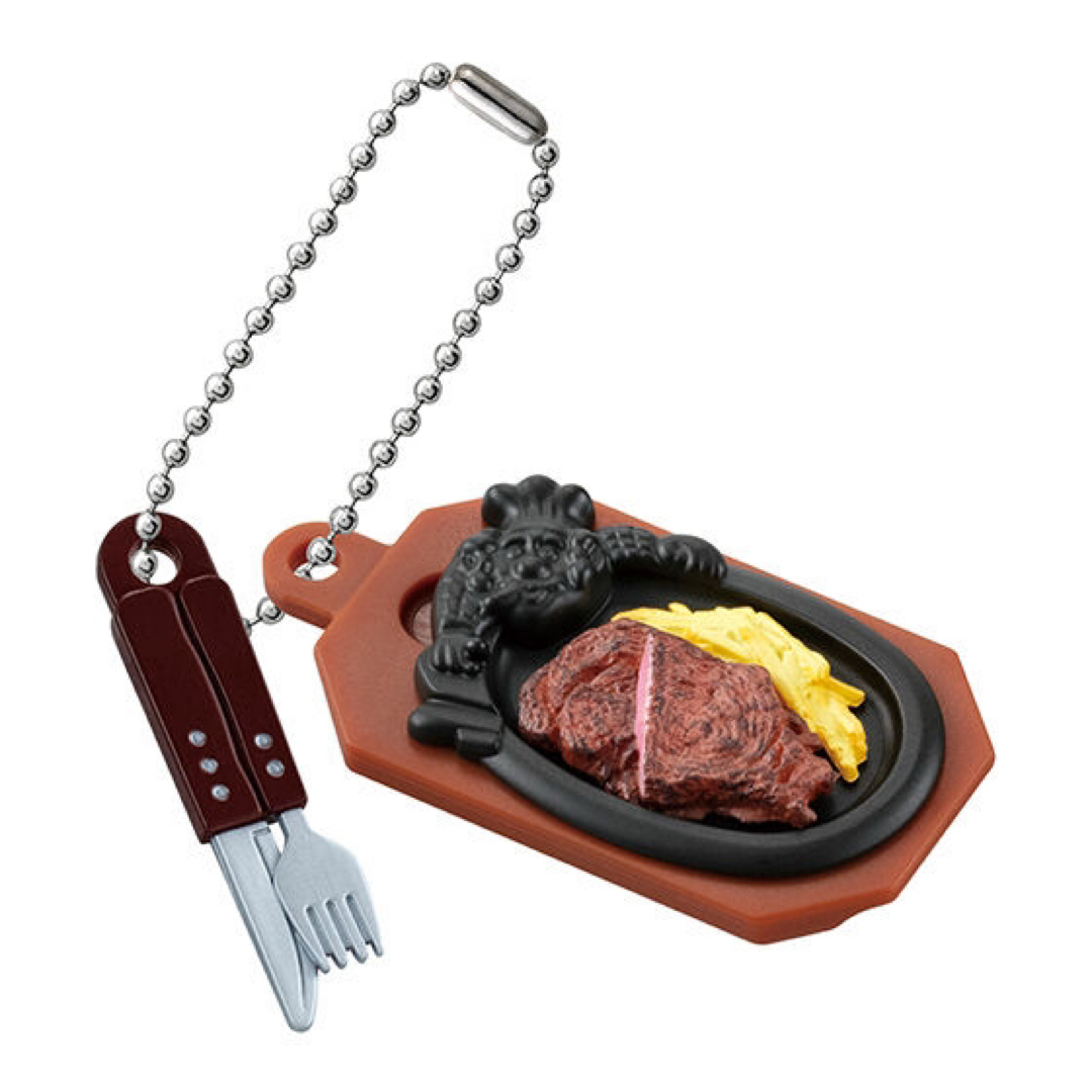 BANDAI(バンダイ)の【匿名配送】ブロンコビリー ミニチュアチャーム 炭焼き極選リブロースステーキ エンタメ/ホビーのコレクション(その他)の商品写真