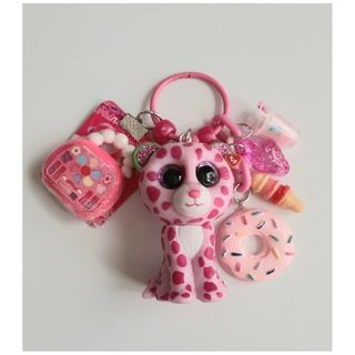 🌈SALE🌈ピンクのヒョウじゃらじゃらキーホルダー💖(その他)