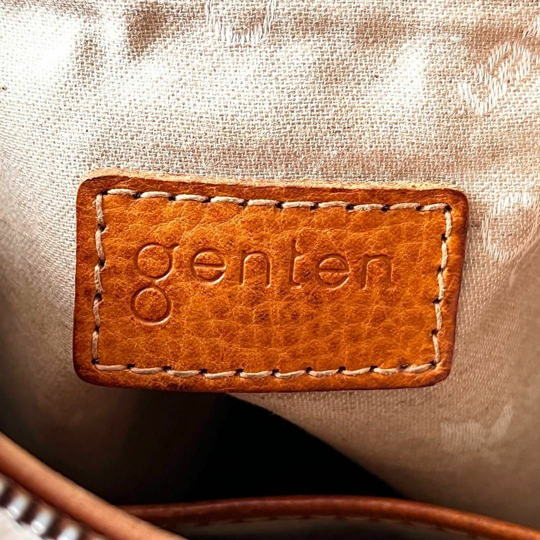 genten - genten ゲンテン ショルダーバッグ レザー シボ革 genten - genten ゲンテン ショルダーバッグ レザー シボ革