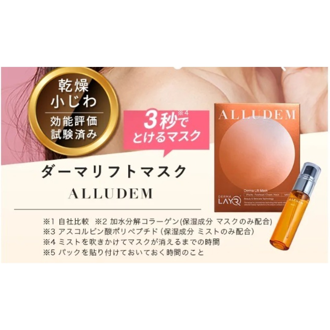 ALLUDEM ダーマリフトマスク パック 美容液 ミスト エイジング ALLUDEM ダーマリフトマスク パック 美容液 ミスト エイジング