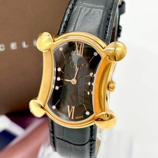 CELINE - 【希少】セリーヌ CELINE 腕時計 マカダム バングル の CELINE - 【希少】セリーヌ CELINE 腕時計 マカダム バングル の