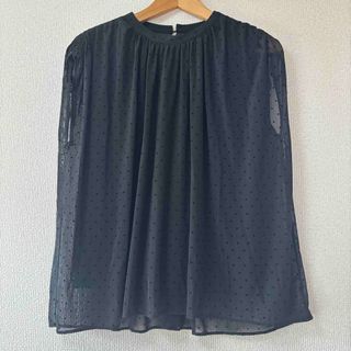 イェッカヴェッカ(YECCA VECCA)のシースルー ドット柄 ノースリーブ トップス 黒 ブラックYECCA VECCA(シャツ/ブラウス(半袖/袖なし))