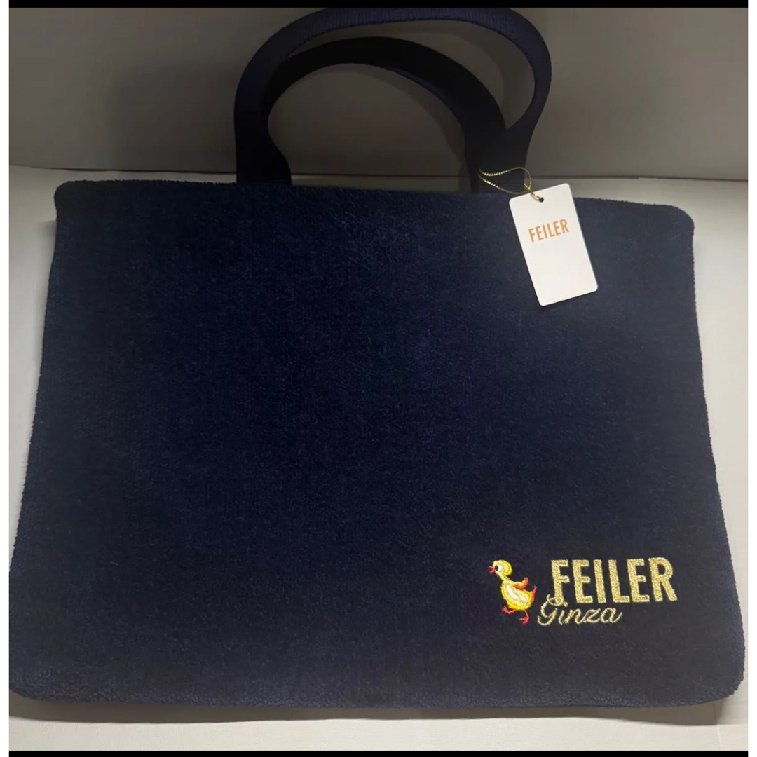 FEILER - 【新品】FEILER 銀座店 10周年記念 アヒル ネイビー FEILER - 【新品】FEILER 銀座店 10周年記念 アヒル ネイビー
