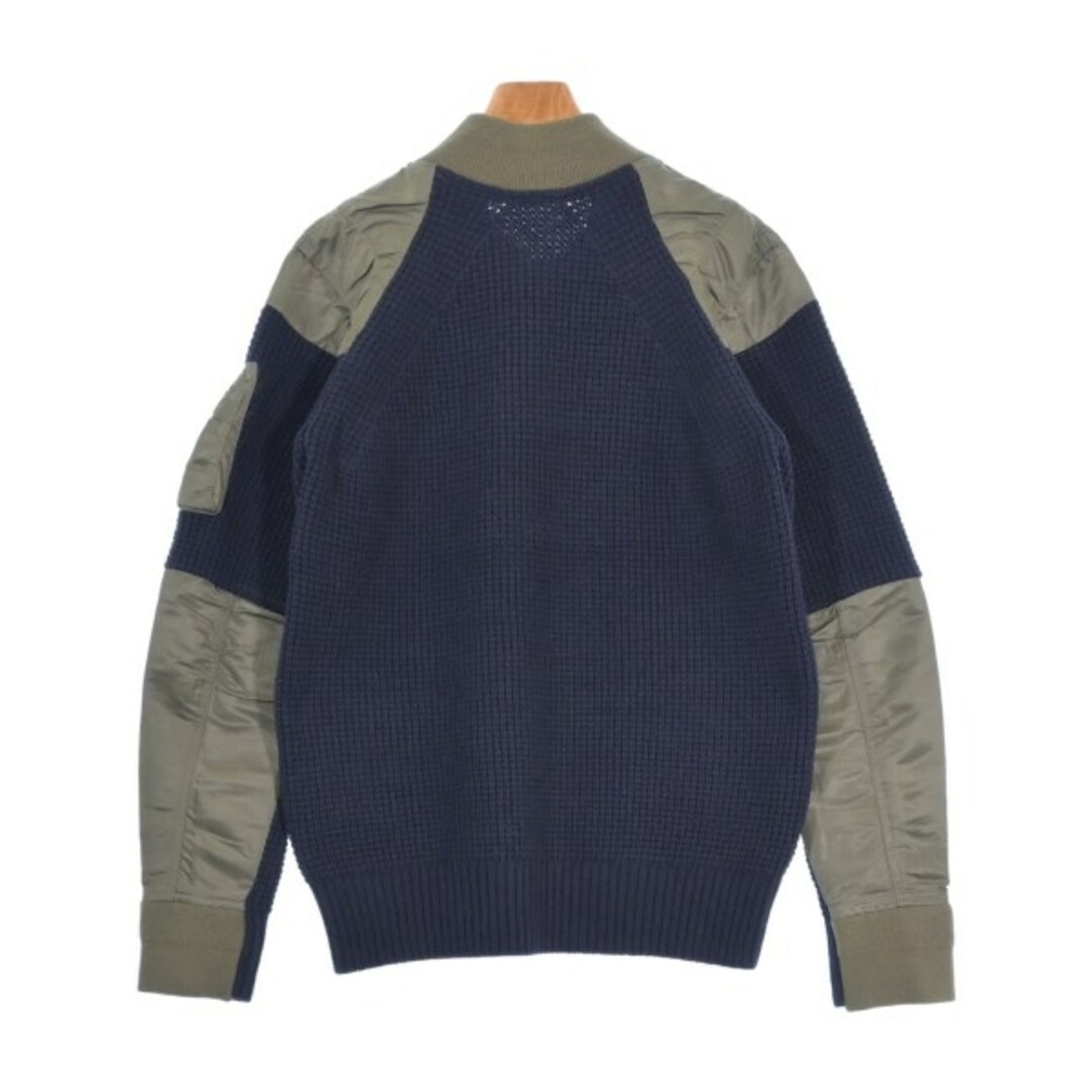 sacai - sacai サカイ ニット・セーター 1(S位) 紺xカーキ sacai - sacai サカイ ニット・セーター 1(S位) 紺xカーキ