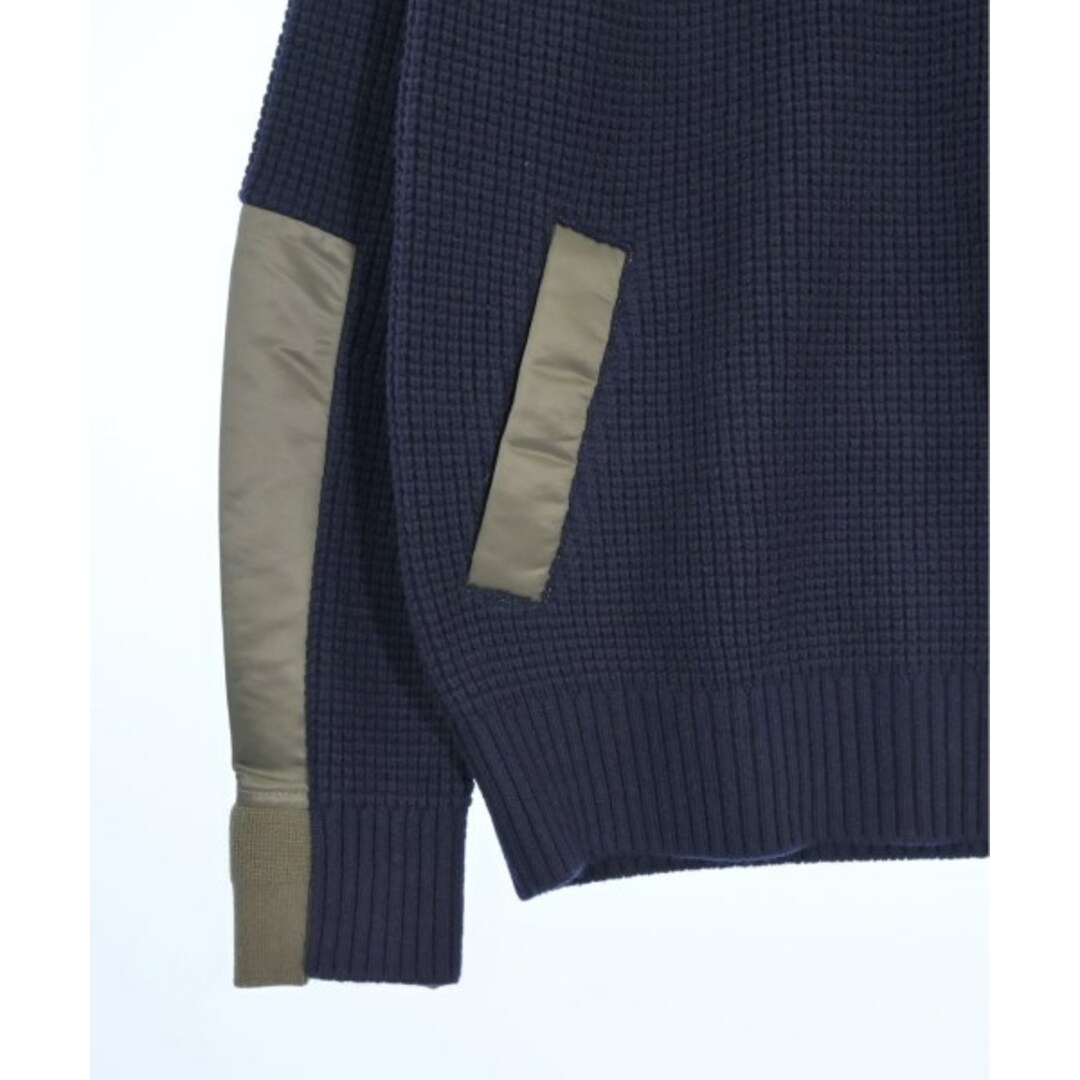 sacai - sacai サカイ ニット・セーター 1(S位) 紺xカーキ sacai - sacai サカイ ニット・セーター 1(S位) 紺xカーキ