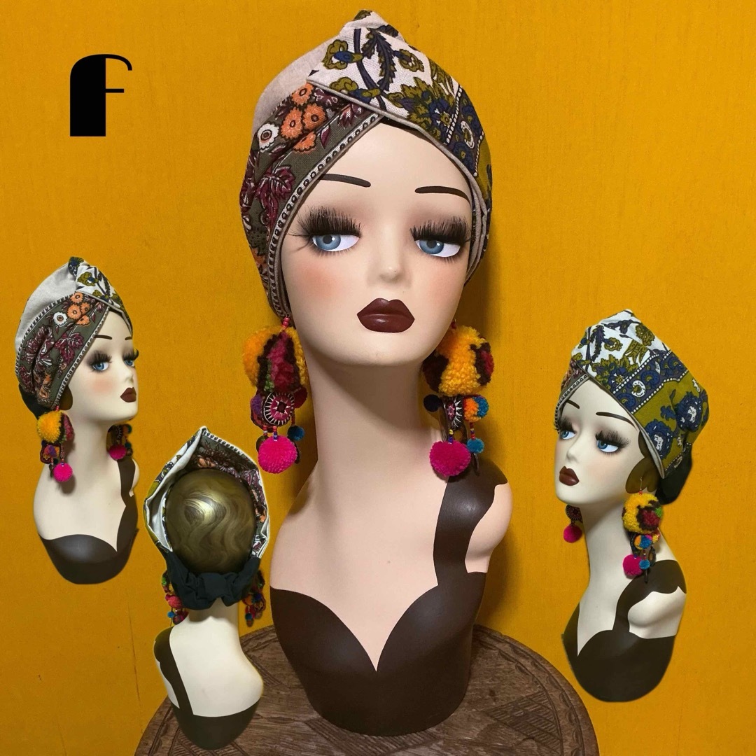 インド綿 エスニック クロスヘアターバン ヘアバンド レディースのヘアアクセサリー(ヘアバンド)の商品写真